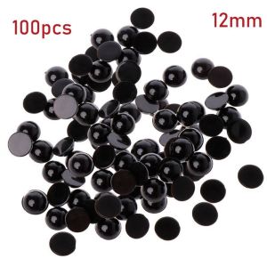 RWNTIAN 100pcs Trẻ em 3-12mm Đồ chơi sang trọng Động vật làm con rối Bears Felting Mắt an toàn màu đen Phụ kiện búp bê