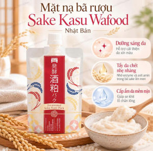 MẶT NẠ Ủ BÃ RƯỢU SAKE PDC WAFOOD NHẬT BẢN (TÚI 170GR)