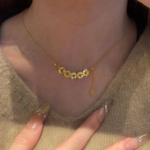 Dây Chuyền 5 Đồng Xu Vàng Phong Thủy Vượng Khí May Mắn GIàu Sang DAYCHUYENDONGXUVANG15