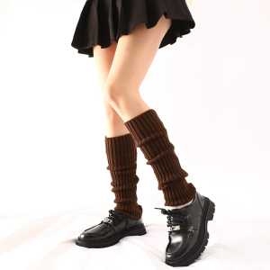 NEW VIORANO - Kaos kaki Leg Warmer Knitted Foot Cover Sarung Manset Kaki Panjang Penghangat Betis Women Leg Warmer Long Socks