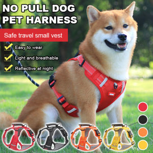 No Pull Dog Harness for Pets Adjustable Reflective Dog Harness Chest Strap Vest Leash No Choke Easy Control Handle Soft Padded Dog Vest