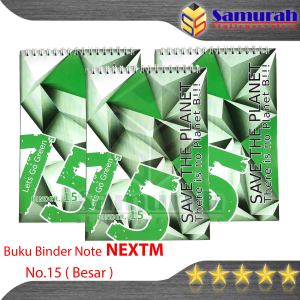 Buku Catatan Next-M Besar No.15 Garis / Binder Note Next M BIG no 10 / Buku Jurnal Ring Saku Gede Bergaris 145 x 21 cm