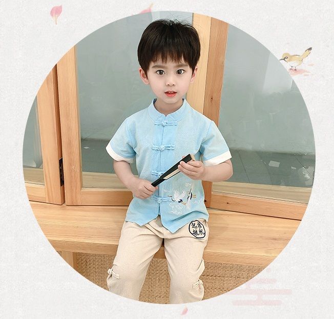 TZ050A New Toddler Boys Traditional Chinese pc Kungfu Set