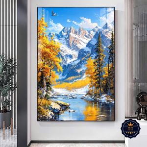 Tranh Thiên Nhiên Núi Rừng Phương Tây Tranh Phong Cảnh Tranh Canvas Tranh Tráng Gương Tranh Decor