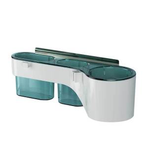 AE No-drill hair dryer holder with suction cup wall-mounted bathroom storage rack toilet hair dryer organizer