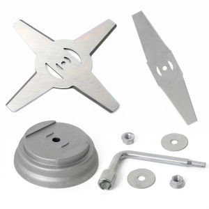 Grass Trimmer Replacement Blades 8Pcs 5mm Hole Metal Cutter Set With Blade Holder Mounting Accessori