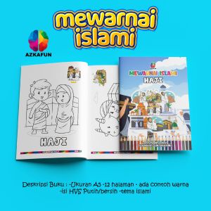 Buku Mewarnai anak edisi islami - Islamic coloring book