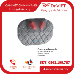 Gối massage shiatsu body kèm nhiệt SP-129HJA