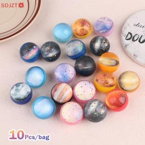 🚚【Local Express Delivery】🚚 10Pcs Children Planet Bouncy Ball Toy Starry Sky Elastic Rubber Solid Jumping Ball Kids Party Toys Gift