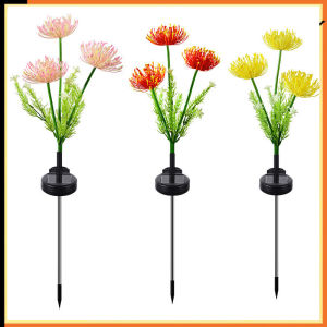 【MY Ready Stock】Solar LED 3 Head Flower Lights Garden Lawn Outdoor Waterproof Artificial Landscape Insert Lights