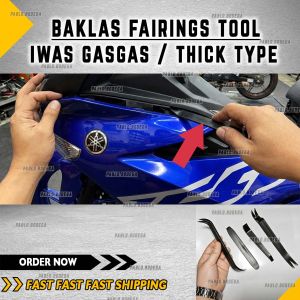 4pcs set motorcycle / car fairing removal tool-matte black pang Baklas fairing tool prying tool iwas gasgas thick type matte black