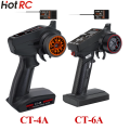 Hotrc điều khiển từ xa CT-4A CT-6A 4CH 6CH 2.4GHz FHSS điều khiển vô tuyến hệ thống máy thu phát vô tuyến cho Xe hơi điều khiển từ xa xe leo trèo Xe Buggy off road trên đường xe tải thuyền đồ chơi. 