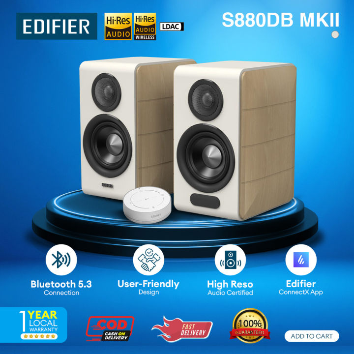 Edifier S880DB mk ii 2.0 Active Hi-Fi Speaker reproducing high resolution audio through wires and wirelessly