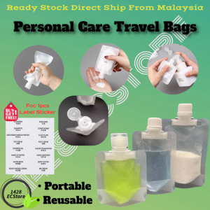 Portable Lotion Travel Dispenser Bag Cosmetic Storage Container Flip Cap Refillable Pouches Cosmetic Containers for Shampoo Lotion Liquid Dispenser