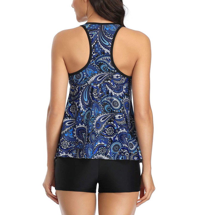 jxSiyao%20Women%20Tankini%20Swimsuit%20Tummy%20Control%20Top%20with%20Shorts%20Two%20Piece%20Bathing%20Suit3/8%20-%20Image%206