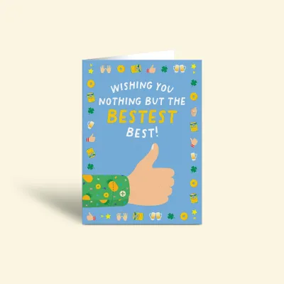Singapore Souvenir Greeting Card – (Encouragement) All the Bestest Best Singlish Good Luck