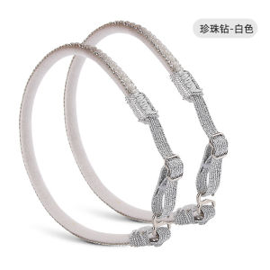 [Free Shipping] High-Heeled Shoe Anti-Slip Strap Shoe Anti-Drop Strap With Shiny Rhinestones Elastic Fixed Shoelace To Prevent Heel Slippage