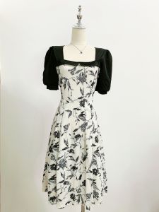 summer blue floral long dress plus size dress for woman casual korean cocktail dress formal dresses