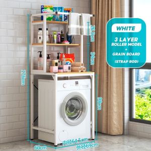 Washing Machine Rack Metal Storage Rack On Balcony Modern Simple And Multifunctional Toilet Storage Rack