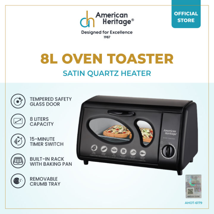 American Heritage 8L Oven Toaster AHOT-6179 Easy Cleaning Oven
