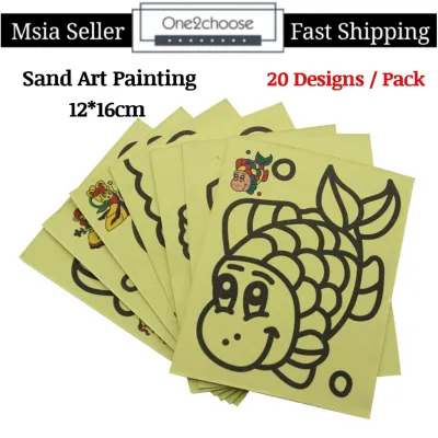 20/40/60/100pcs Sand art diy M Size 13x17cm Children kid DIY handmade sand art Education Toys