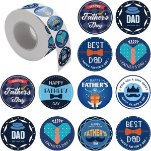 Fathers Day Sticker Adhesive Decal Happy Fathers Day Decorative Sticker Envelope Sealing Sticker Party Supplies