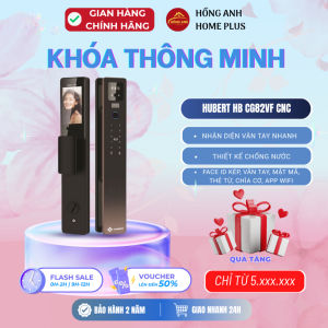 Khóa cửa thông minh Hubert HB CG82VF CNC khóa vân tay cao cấp tích hợp face id mở vân tay