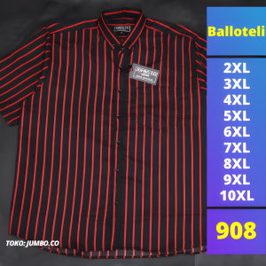 Baju Kemeja Salur Pria Jumbo garis Big Size Lengan Pendek Hem bigsize Jumbo.co cod termurah