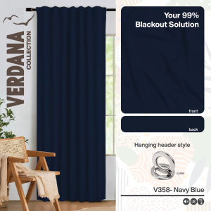 Dreamynight Home Verdana Blackout Curtain with Eyelet Rings - Minimalist Plain Color Privacy Panel