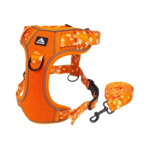 PERNEAKY Có thể điều chỉnh Bộ dây dắt chó Phản quang Thoáng khí Dây đai cho mèo Dụng cụ đi dạo cho thú cưng Chống trốn thoát Dây đeo ngực cho chó con dành cho chó nhỏ và vừa