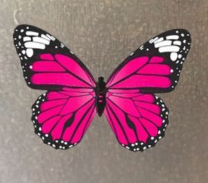 Hình ủi ép nhiệt áo-Sticker logo BUTTERFLY Dễ Thương-khuyến mãi - công nghệ in pet chuyển nhiệt- ủi trực tiếp lên vải áo rất đẹp-MAJESTIC