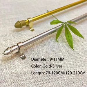 【Buy 1 Take 1】4PCS Adjustable Extendable Curtain Rod Set For Curtains with Accessories Stainless Steel Curtain Rod Thick/Thin with Hooks and Screws Home Decoration (28-48inches 70-120cm 48-84inches/120-210cm)