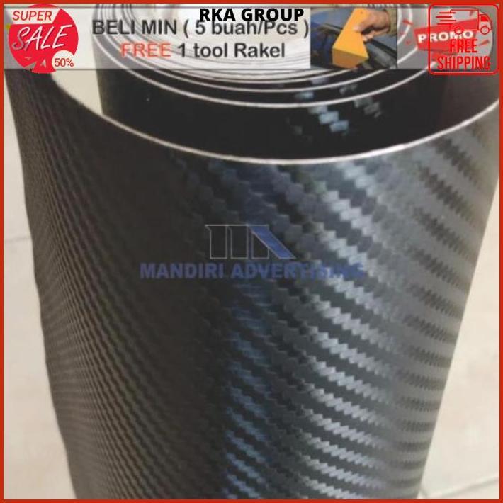 Stiker Karbon Warna Hitam Doff/Stiker Motif Karbon Doff Hitam Kualitas