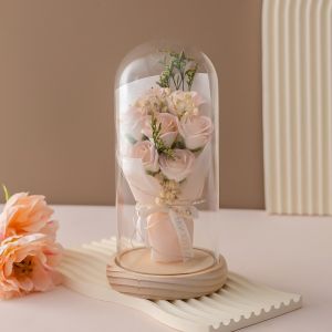 Premium Artificial Flower Dome Eternal Flower Eternal Rose For Gift & Decoration