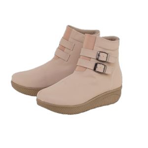 [BONUS MASKER] Sepatu Boot Wanita Terbaru BP 0443 Cream Sentra Grosir Bandung