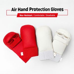 WENKEN 1 Pair Breathable Boxing Gloves Open Back PU Leather Karate Gloves Flexible Thickened Protection Martial Arts Gloves for Men and Women