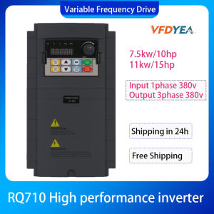 220v to 380v 5.5KW 7.5kw 11kw Input 1phase 220v output 3 phase 380v VFD Variable Frequency Drive Inverter Professional for Pump/motor/fan