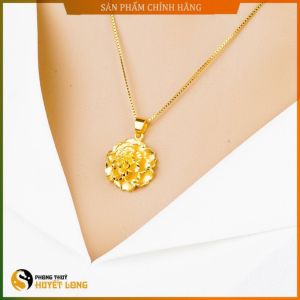 Dây Chuyền Nữ Mặt Hoa Hồng Mạ Vàng 18K Cao Cấp Vòng Cổ Mặt Dây Chuyền Nữ Thời Trang
