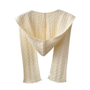 IELGY Autumn Temperament All-match Knitted Hooded Shawl Women