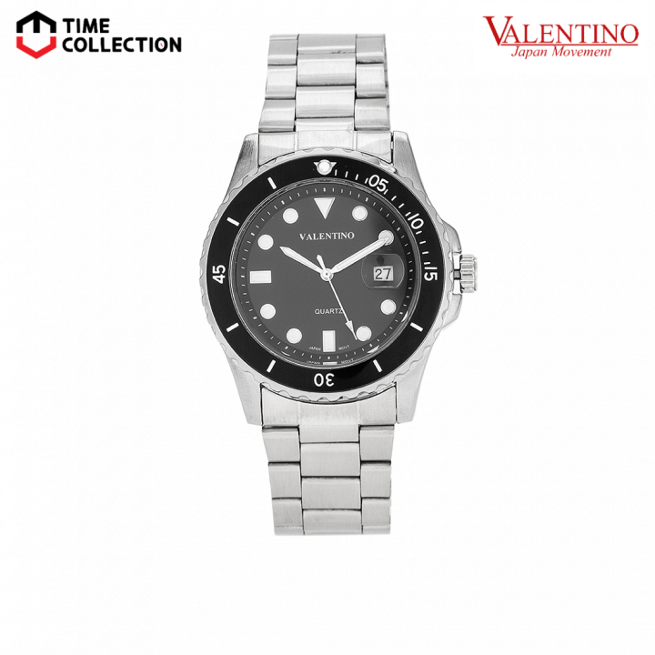 Valentino 20122410-Black Dial Analog Stainless Steel Strap Watch - Main Image