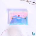 Dompet PVC Transparant Hologram Aesthetic/Tas Dompet Kecil Mini Cosmetic pouch - Best Stationary. 