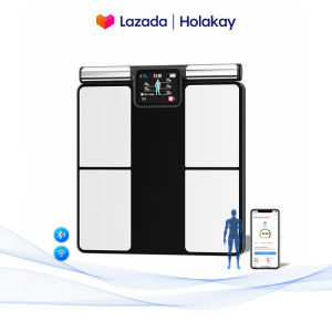 Highly Accurate 8-Sensor Digital Body Fat Scale Glass Smart Analyzer for Full Body Scan-BMI Muscle Water WiFi Function