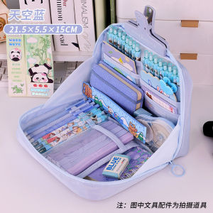 SG RumahHome® 12 Layers pen box/pencil case flip cover pen bag large capacity stationery gift school office storage Desk organizer