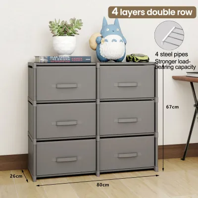 3/4/6/8/9 Drawers Space Saving Fabric Drawer Cabinet For Closet Bedroom Organization DIY Storage