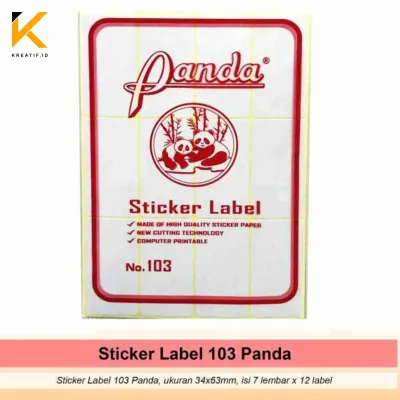 kreatif.id Stiker Label 103 PANDA