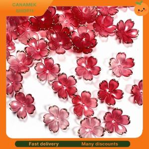 ❣️❣️❣️ 50Pcs New 19MM Acrylic Cherry Blossoms Flower Beads Petals Charm Connectors Diy Earrings Hair Jewelry Making Resin Acessories