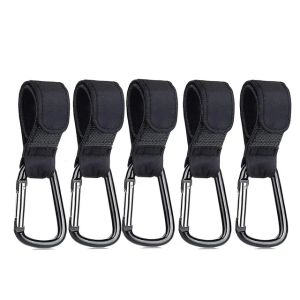 5Pcs Stroller Hooks Buckles Clip Aluminum Alloy Carabiner Cart Organizer Diaper Bag Shopping Pram Hook Buckle Stroller Hanger