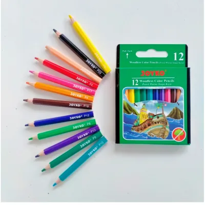 pensil warna/patlot gambar joyko panjang dan pendek isi 12 warna murah