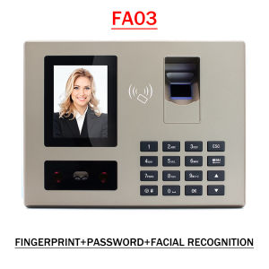 WNC Intelligent Face Biometric Fingerprint Password Employee Attendance Machine Checking-in Recorder 2.8 in-ch TFT Screen Infrared Dual-Camera Fast to Identify Support Data output(fingerprint USB card reader clock employee electronic device)