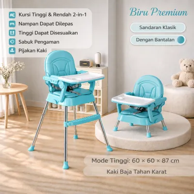 Baby Chair 0~6 Tahun Klassic Chair Baby Booster & High Chair 6 Growing Stages 6in1 Sit On Me Fun Chair Kursi Makan Bayi